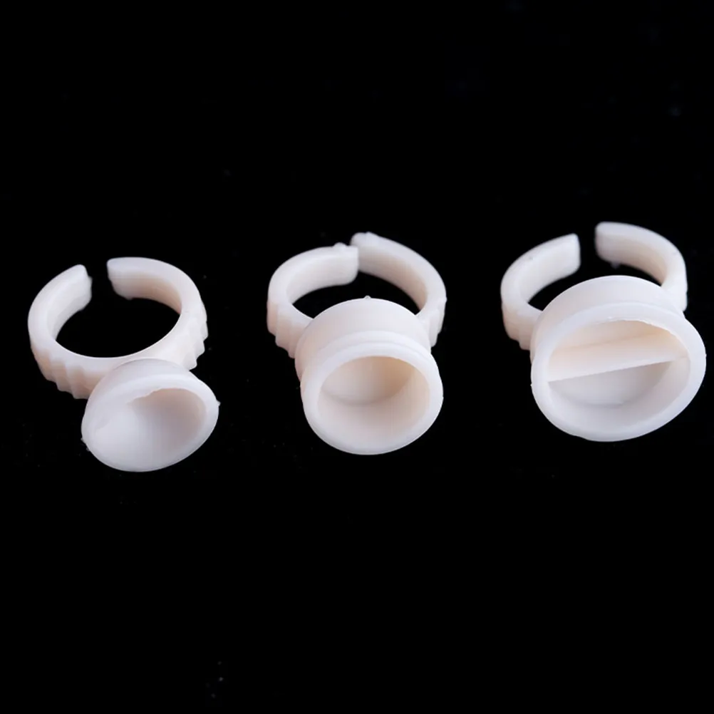 100Pcs Silicone Ink Ring Cups Disposable Pigment Holder for Eyebrow Tattoo Semi Eyelash Extension