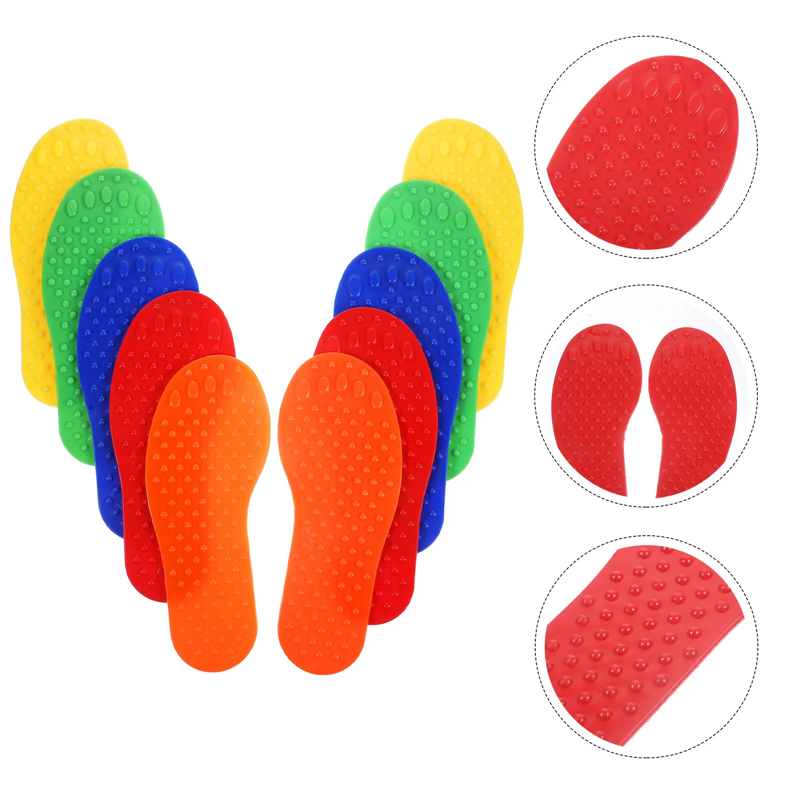 10 Pcs Tennis Floor Markings Child Area Rugs Spot Markers Pvc Feet Basketball Court Kit