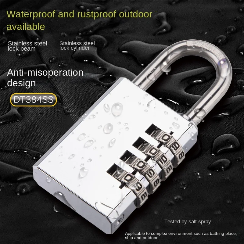 Large Solid Brass304Stainless Steel Lock Beam Outdoor Anti-Rust By Security Window Cabinet Password Lock Padlock Head