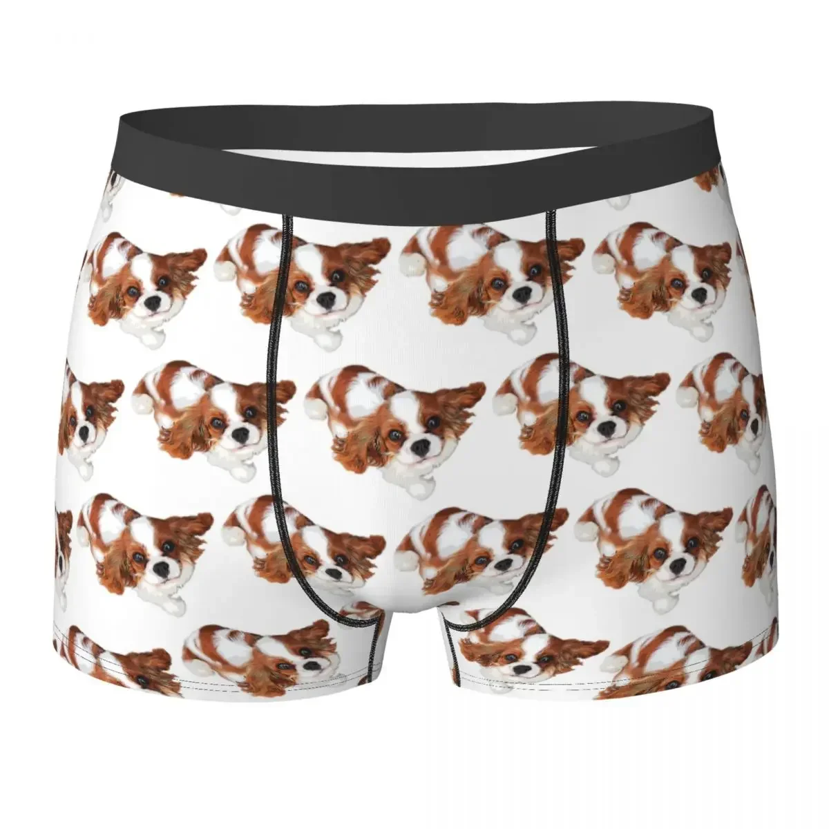 Boxer Underpants Shorts Cavalier King Charles Spaniel Looking Up Panties Male Breathable Underwear for Homme Man Boyfriend Gifts