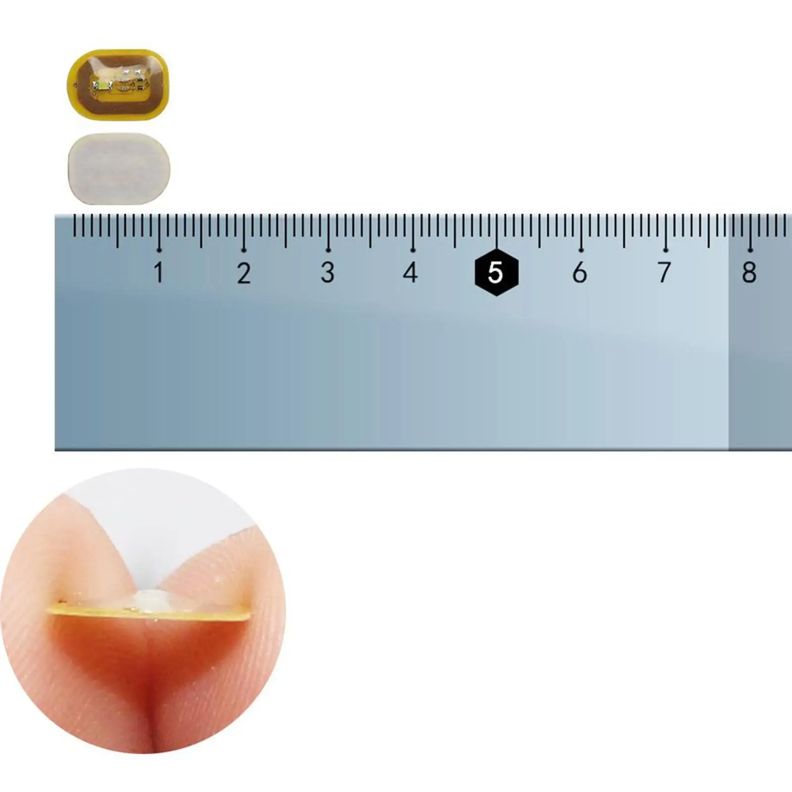 2x novo chip habilitado arte do prego adesivo led luz cintilação flash decalque