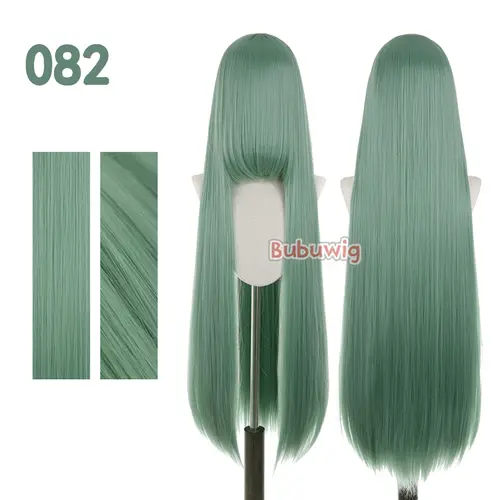 Bubuwig Synthetic Hair 100cm Long Straight Pure Color Cosplay Wigs Over 100 Colors Black White Red Blue Brown Wig Heat Resistant - Image 63
