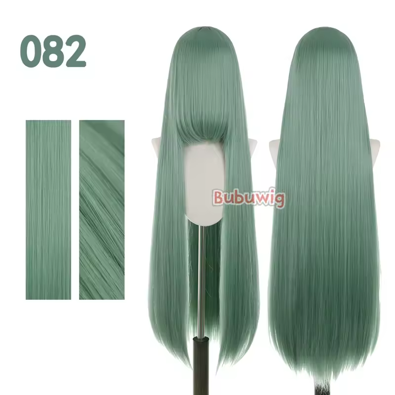 Bubuwig Synthetic Hair 100cm Long Straight Pure Color Cosplay Wigs Over 100 Colors Black White Red Blue Brown Wig Heat Resistant - Image 63