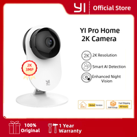 YI Pro 2K Wifi Camera IP Smart Home 2-Way Audio Baby Cam with Night Vision Surveillance Protection Indoor CCTV Video Record