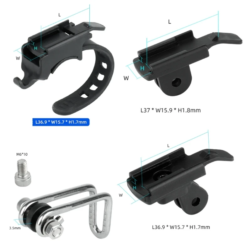 Versatile Bike Headlight Mount Suitable For Rockbros QD250 YQ200/400 Blackbird L1 Headlights, Long Lasting & Easy To Use