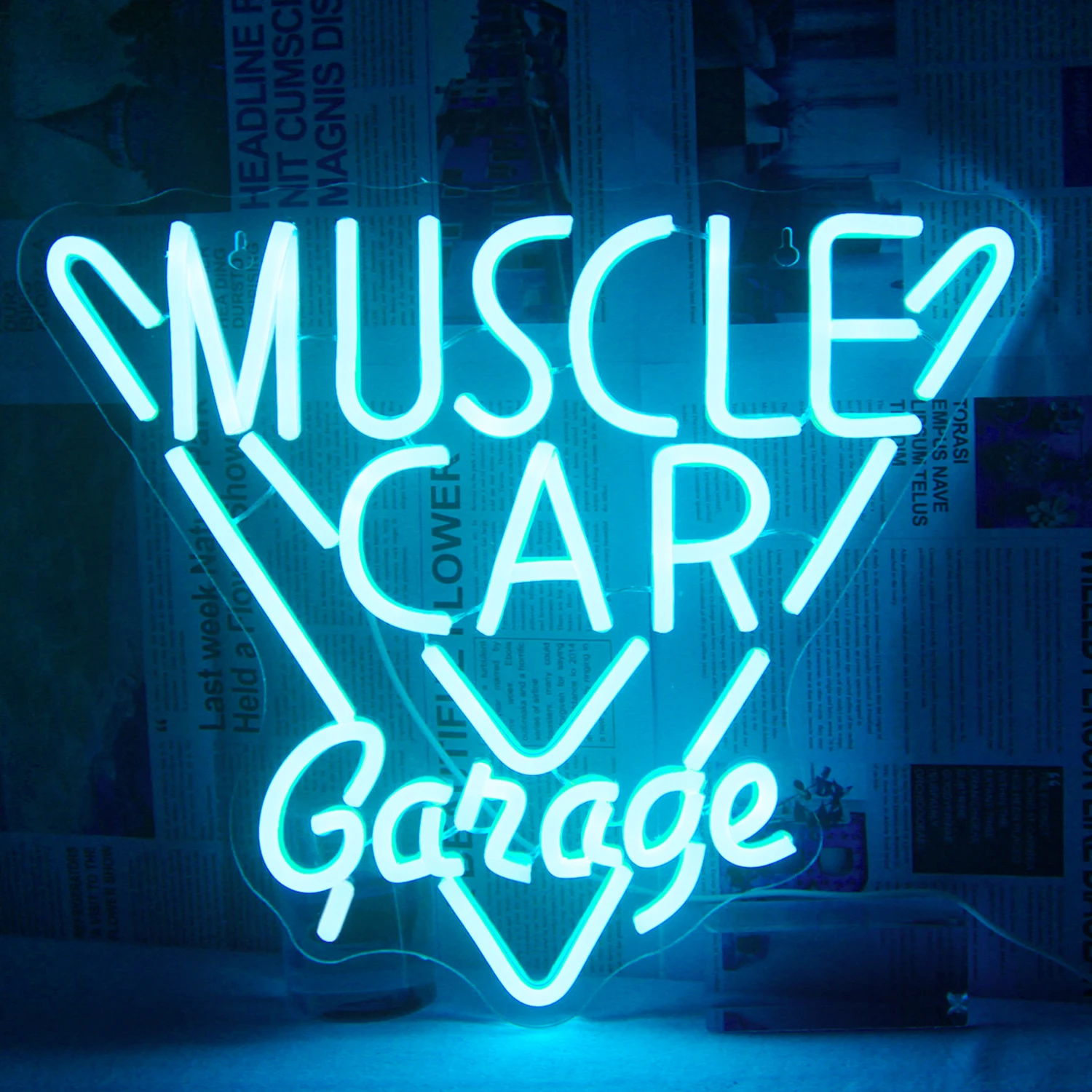 led neon light sign muscle car garage sinal de neon light up man cavehome wall decor festa 01