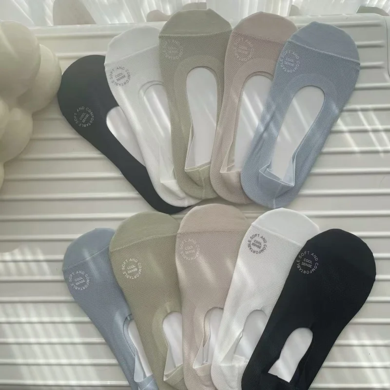 

Summer Thin Mouth Ice Silk Me Breathable Pure Cotton Boat Sos Women Anti-Slip No Slip Invisible Sos Comfortable Home Sos