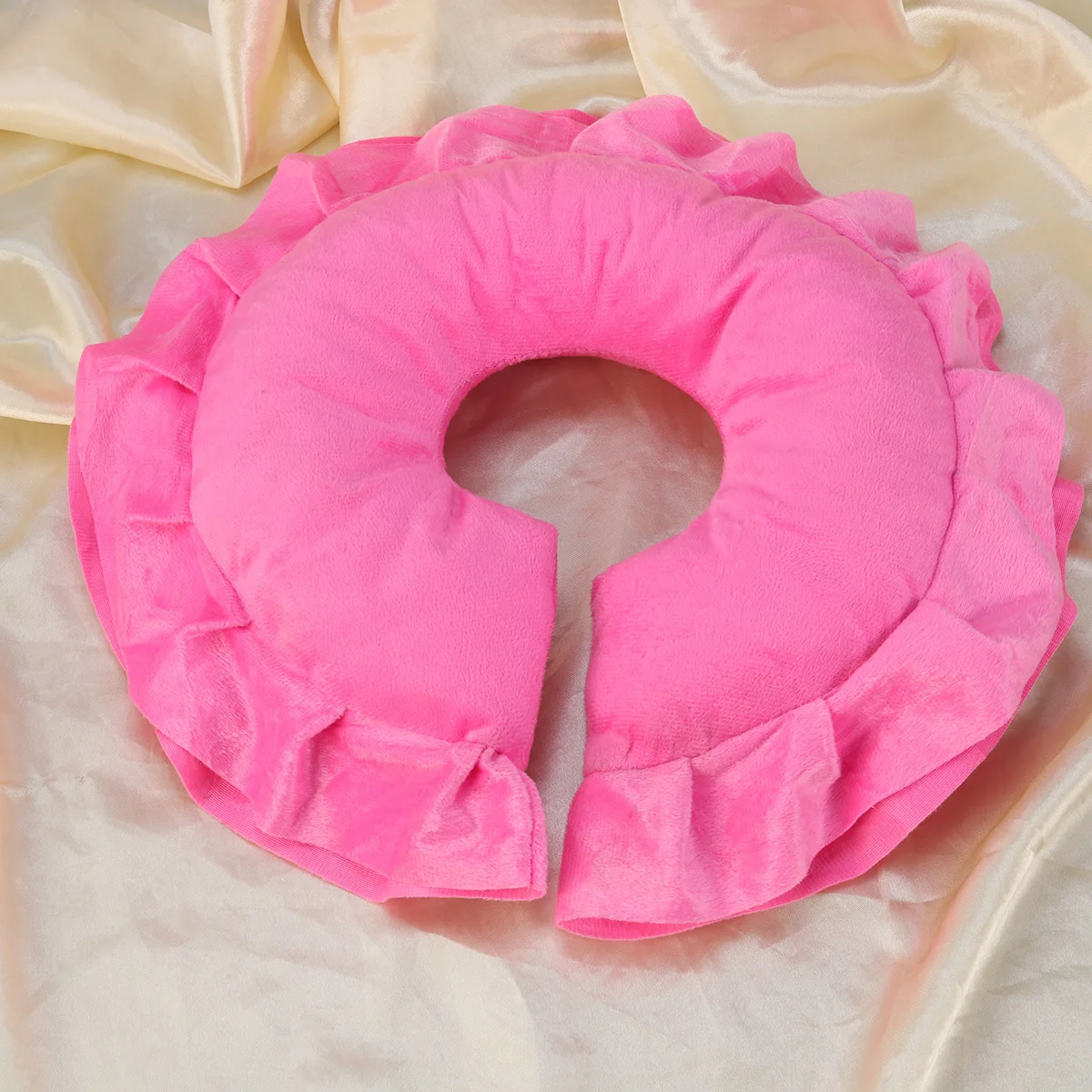 

Cotton Pillow Cooling Massage Cushion For Beauty Salon Spa Breathable Hole Design Pillow For Face Spa Cotton Face Cushion