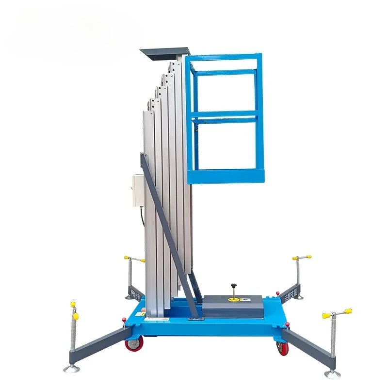 Aluminum Single Mast Lift Single Column Aerial Lift Single Mast Scissor Lift Aluminum Work Platform