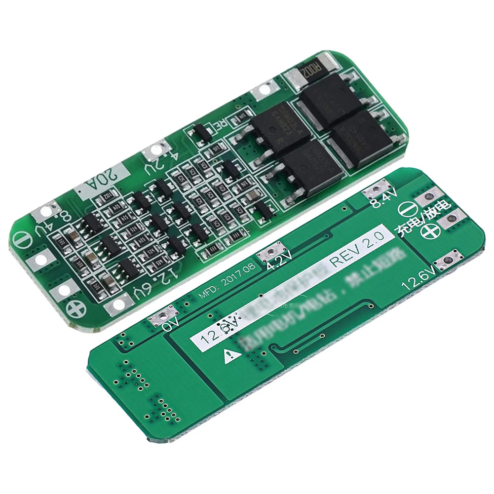 

Li ion Charger PCB Protection Board 3S 20A 12 6V Lithium Battery Continuous Discharge 20A Suitable for Electric Drill