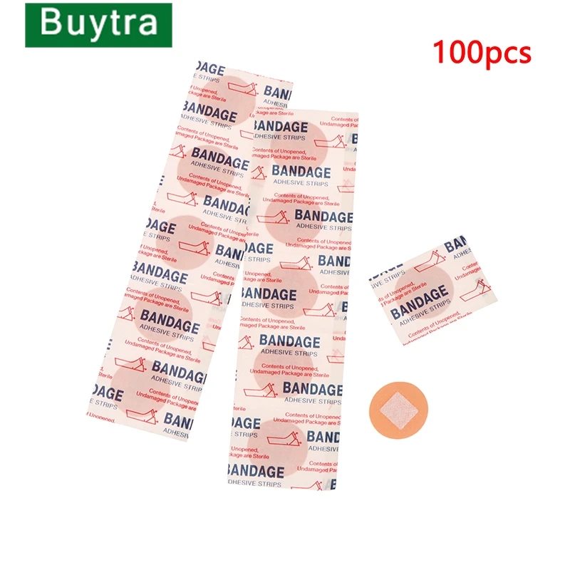 100Pcs Mini Waterproof Band Aid Round Small Wound Dressing Medical Tape Adhesive Bandage Wound Fixation Tape