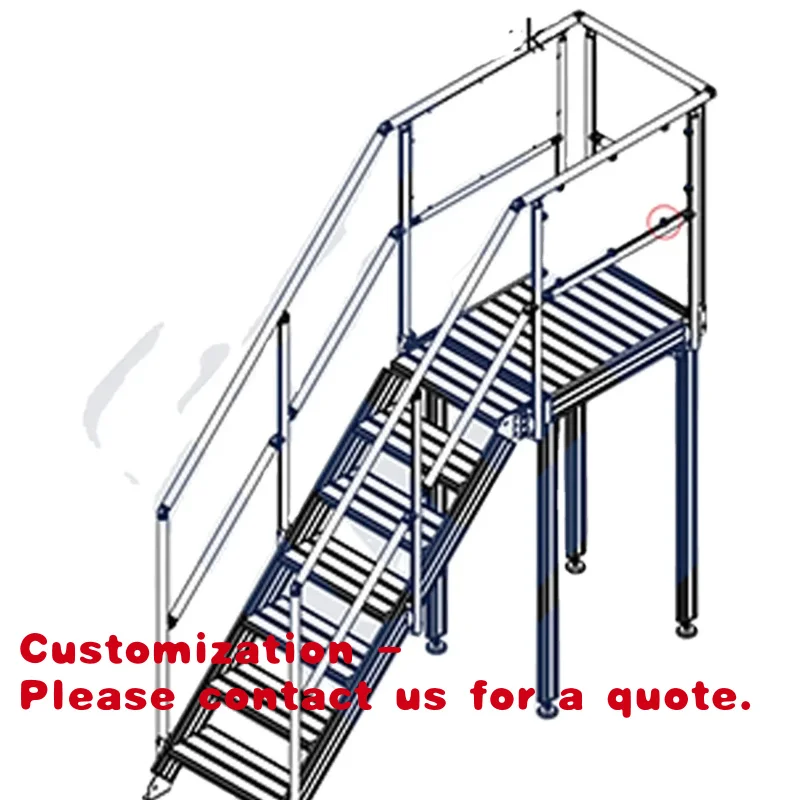 

Customize.ZHENGHE OEM Aluminum Ladder Platform Stairs with Handrails