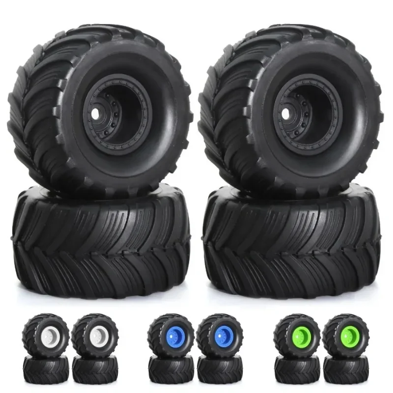 4 stücke Monster Truck Felge Reifen Set Für 1/18 TRX4M FMS FCX24 W194 Axial RC Crawler Auto Upgrade Teile