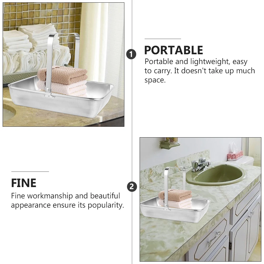 

Stainless Steel Towel Tray Container Hotel Storage Restaurant Supplies Plate Household Man Napkin Holder
