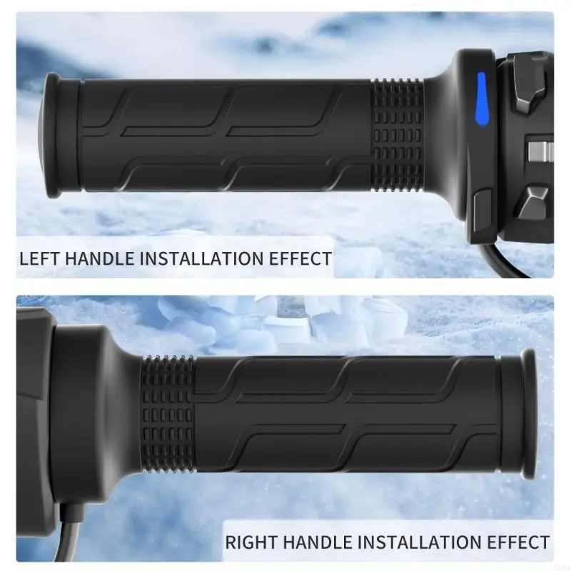 

G99F Adjustable Temperature Motorcycle Heated Handlebars Rubber Heated Grips for Bike
