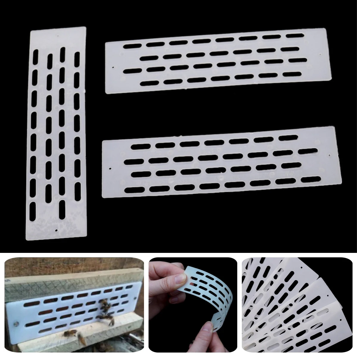 20Pcs Beekeeping Tools White Bees Prevent Escape Tablets Plastic Hive Anti Escape Spacer Frame Nest Door Plate Supplies 14x3.6cm