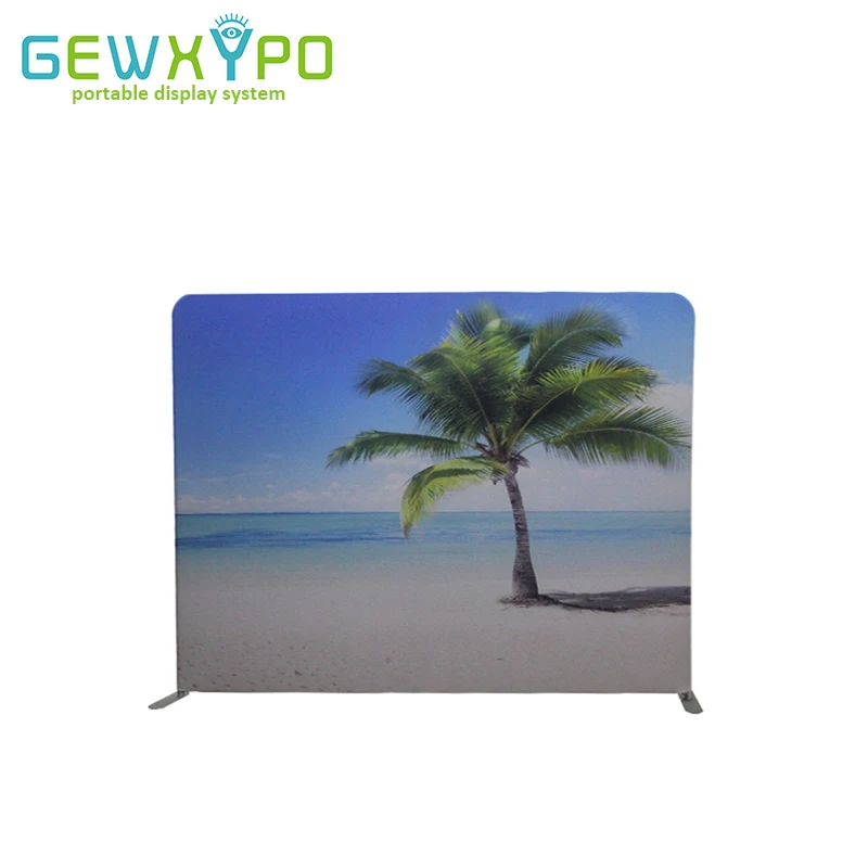 

Expo Booth 10ftX7.5ft Straight Tension Fabric Banner Advertising Display Pillowcase Backdrop Stand With Your Own Design Printing