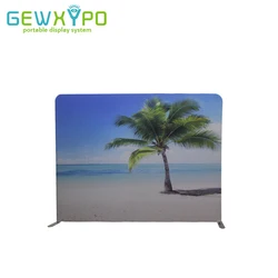 Expo Booth 10ft Straight Tension Fabric Banner Advertising Display Pillowcase Backdrop Stand With Your Design Printing(Optional)