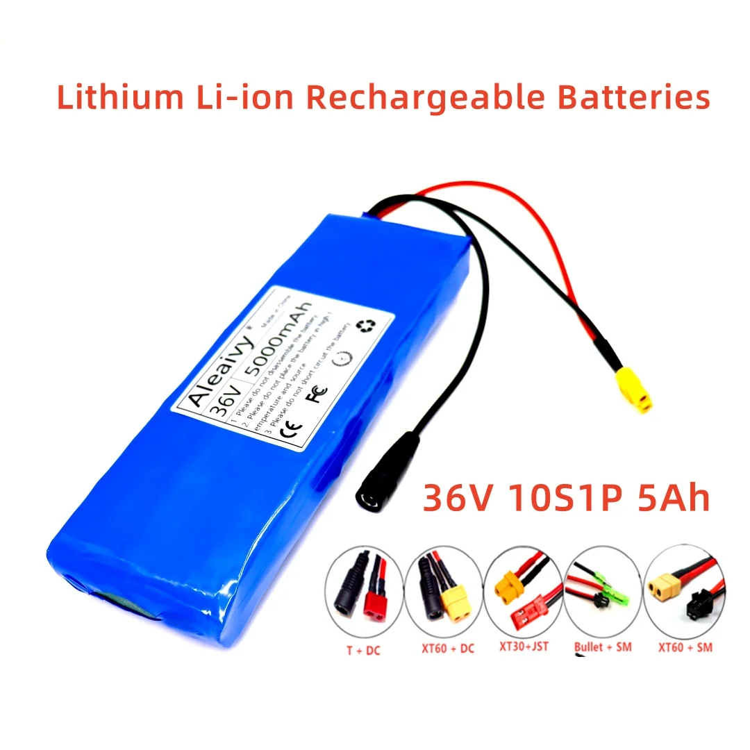 10S1P 36 V 5000 mAh Akku 30 Ah 18650 Lithium Li-Ion Akkus Elektroauto Fahrrad Roller 20 A BMS 500 W