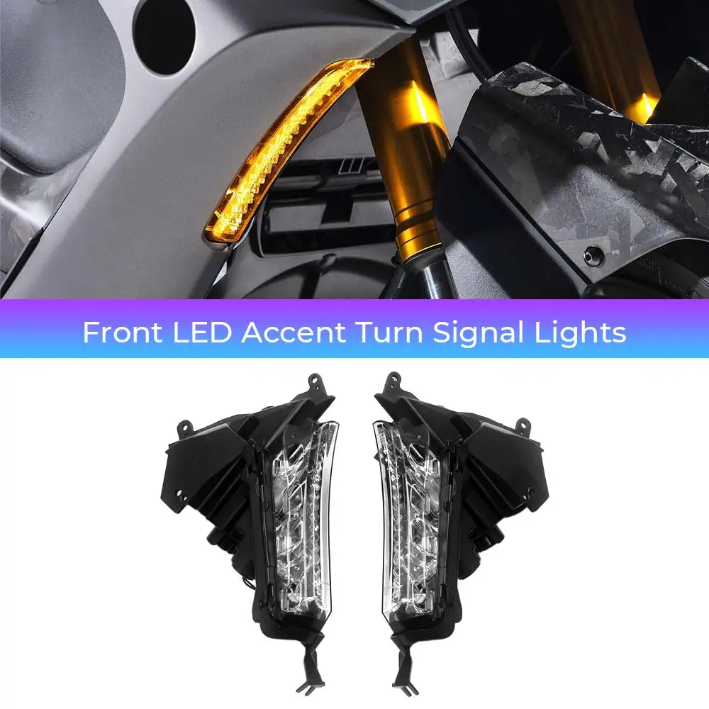 1 Pair Front LED Accent Turn Signal Lights Motorcycle Indicator Lamp For Yamaha TMAX 560/ T-Max TECH MAX 560 2020-2021