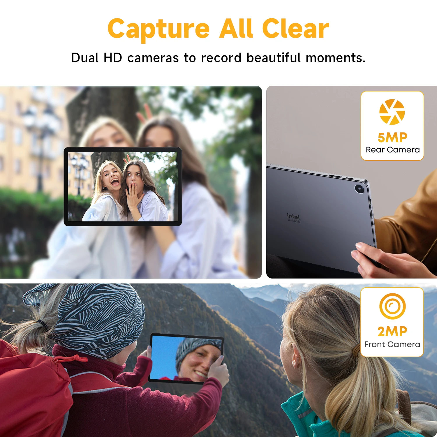 Tablet CHUWI Hi10 X1/X2, ekran FHD 10,1 cala, czterordzeniowy procesor N100/i3-10100Y, 8 GB RAM, 256 GB ROM, tablety z systemem Windows, tablet PC 2 w 1 — zdjęcie produktu 4