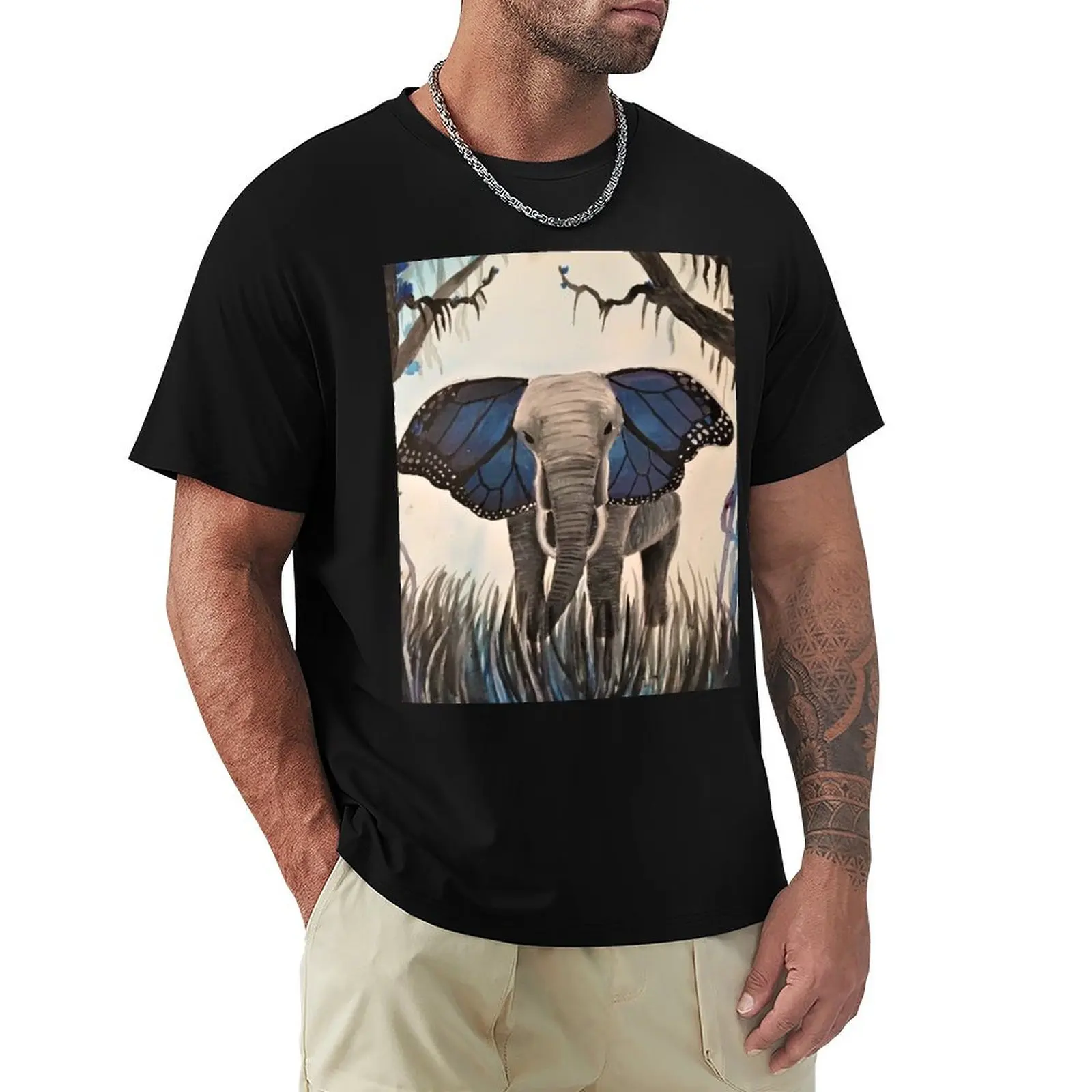 

The Elephly T-Shirt Creative Graphic Tee Shirt