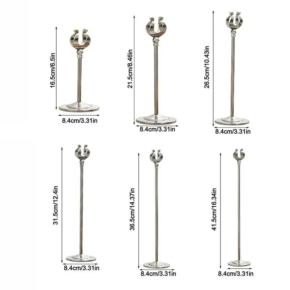 U Shape Desktop Display Stand Creative Stable Base Menu Standing Holder Silver Minimalism Place Card Holder Table Accessories