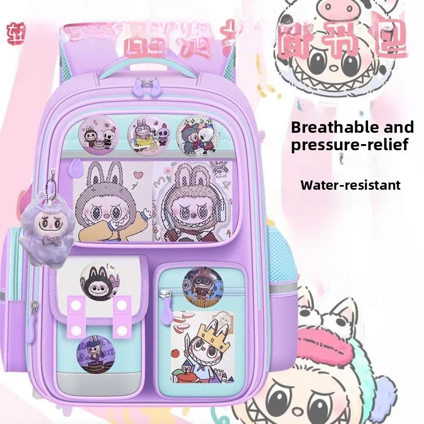 

New Arrival Elementary School Student Bookbag Lightweight Spine Protection Large Capaci Children's Bapa for Girls