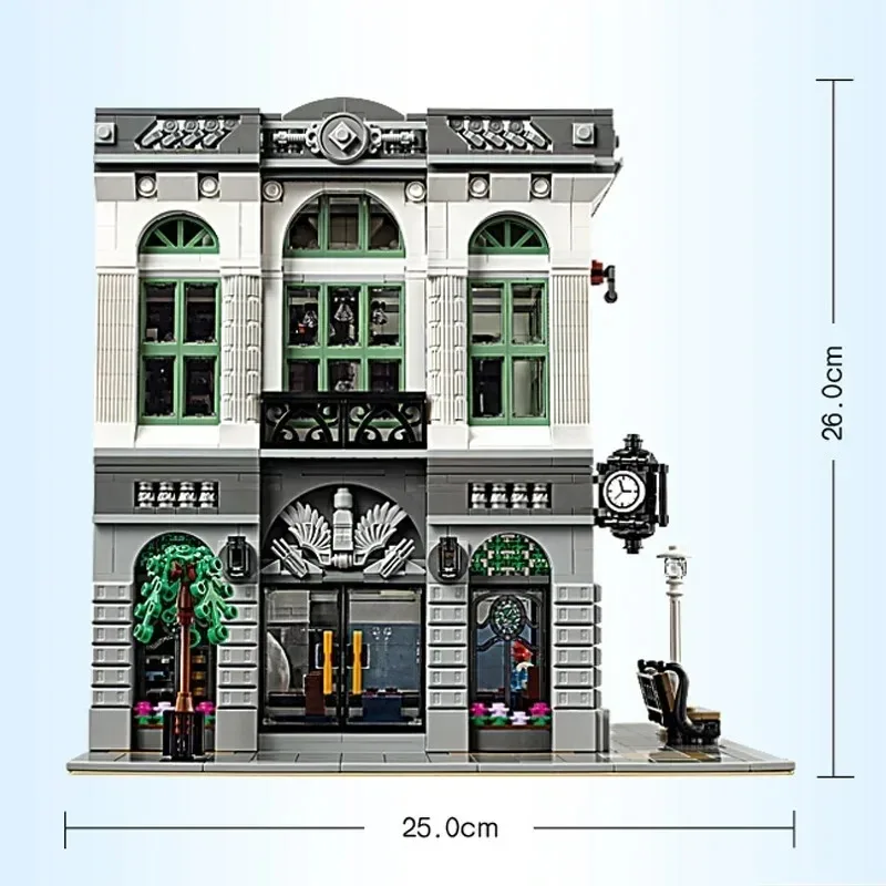 Kit de banque de briques, bloc de construction Expert, briques d'assemblage compatibles, modèle Street View, jouets, briques pour adultes, cadeaux pour enfants, 2380 pièces