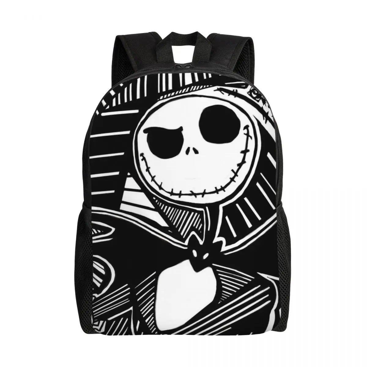 Zaini personalizzati Nightmare Before Christmas per uomo donna School College Student Bookbag Skellington Halloween Skull Bags