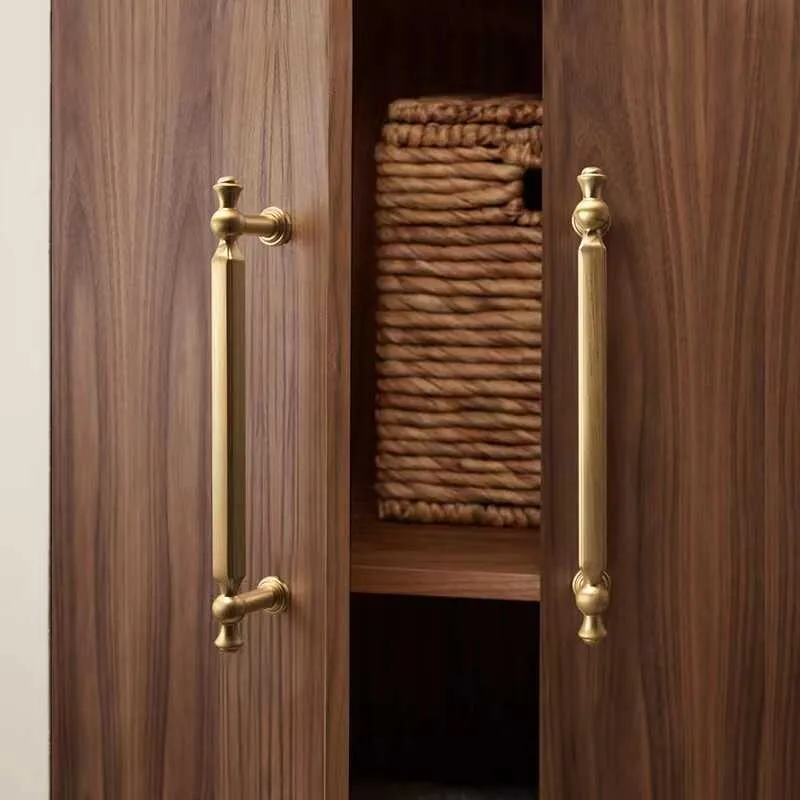 Fashionable Cabinet Handle European Style Wardrobe Door Handle Modern Light Luxury Tea Gold Wine Cabinet Handle