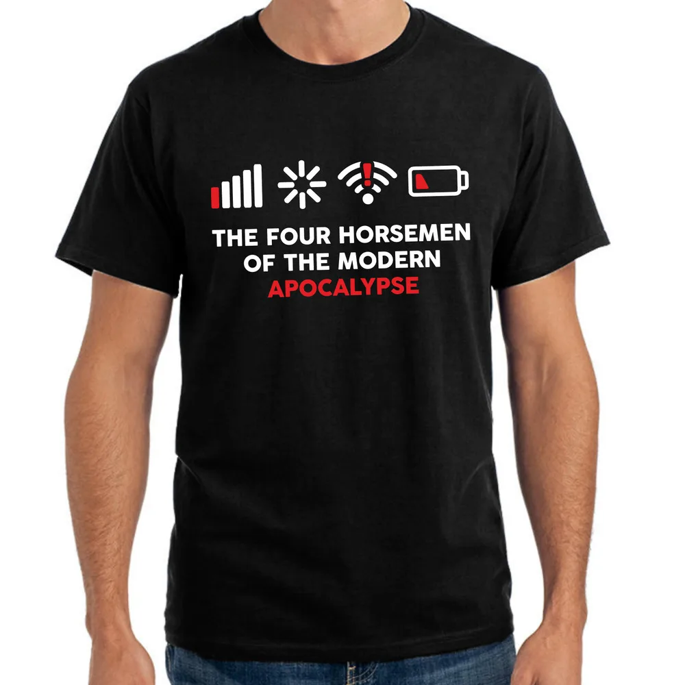 The Four Horsemen Of The Modern Apocalypse Nerd Geek Gamer Comedy Fun T-Shirt Anime Graphic T-shirts New Arrival Unisex Summer