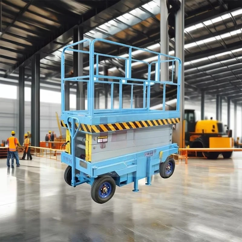 Factory pricing Electric scissor lift platform 4-10 meters Hydraulic folding 0.5-1 tons Building materials Store loading