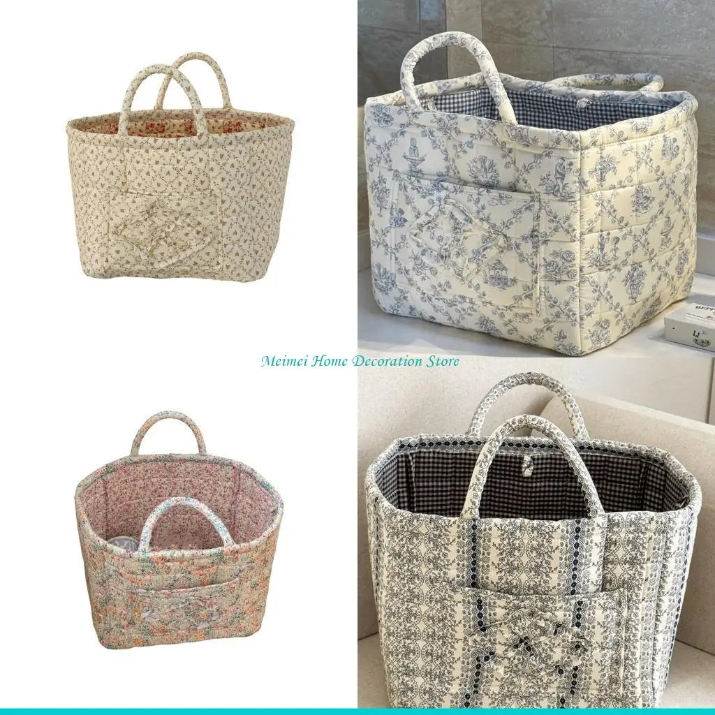 

H7BF Многоцелевой складной контейнер для хранения грязной одежды, игрушки, закуски, бытовая организация, корзина с цветочным