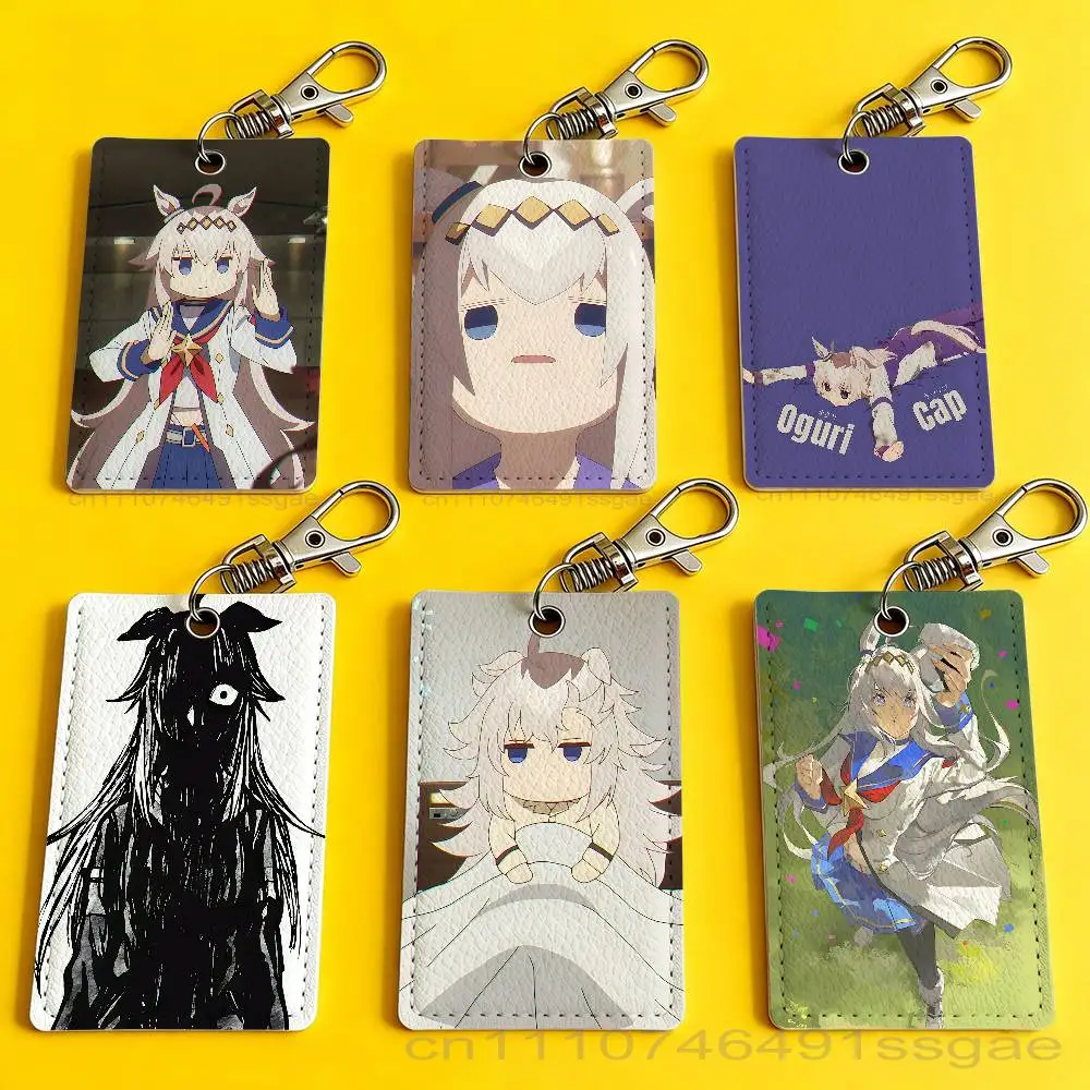 Cute O-Oguri C-Cap Card Holder Men And Womenn Universal Antirust Keychain Learther Access Drop Key Tag Ring