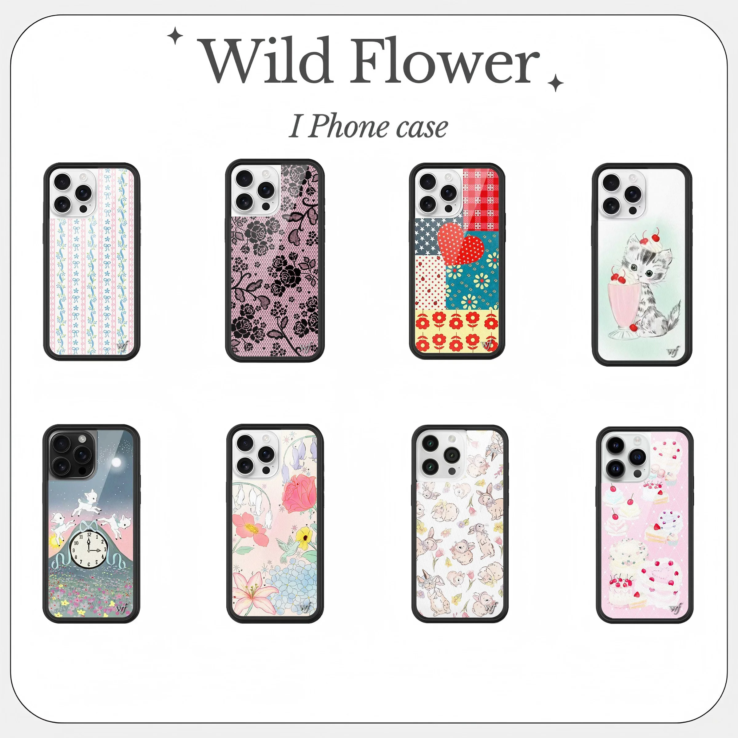 

Wildflower Dollhouse Cute wallpaper Phone Case for iPhone 16 15 14 13 12 Pro Max Plus Fashion Girls Cabin shockproof Cover