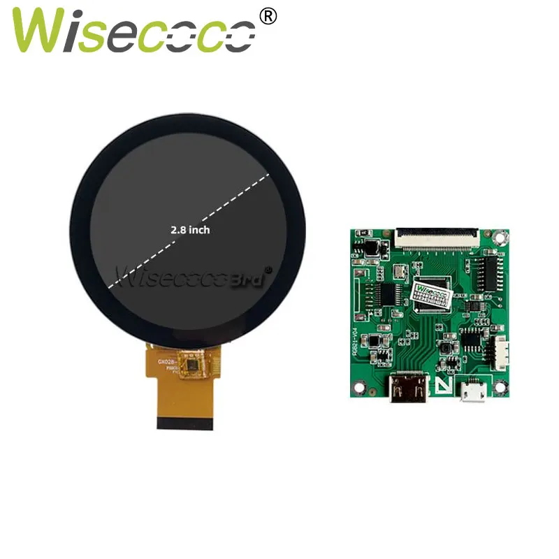 Wisecoco 3 Zoll runder Touchscreen 2,8 Zoll Multi-Touch-LCD-Display 480 x 480 Instrumente Messgeräte Smart Home Raspberry Pi Display