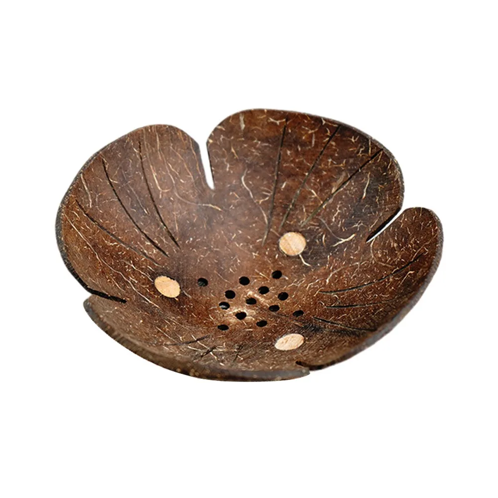 Coffee Coconut Shell Soap Holder Coconut Shell Fish Elephant Soap Box Flower Leaf Heart Drain Tray Soap Tray Hotel Ornament
