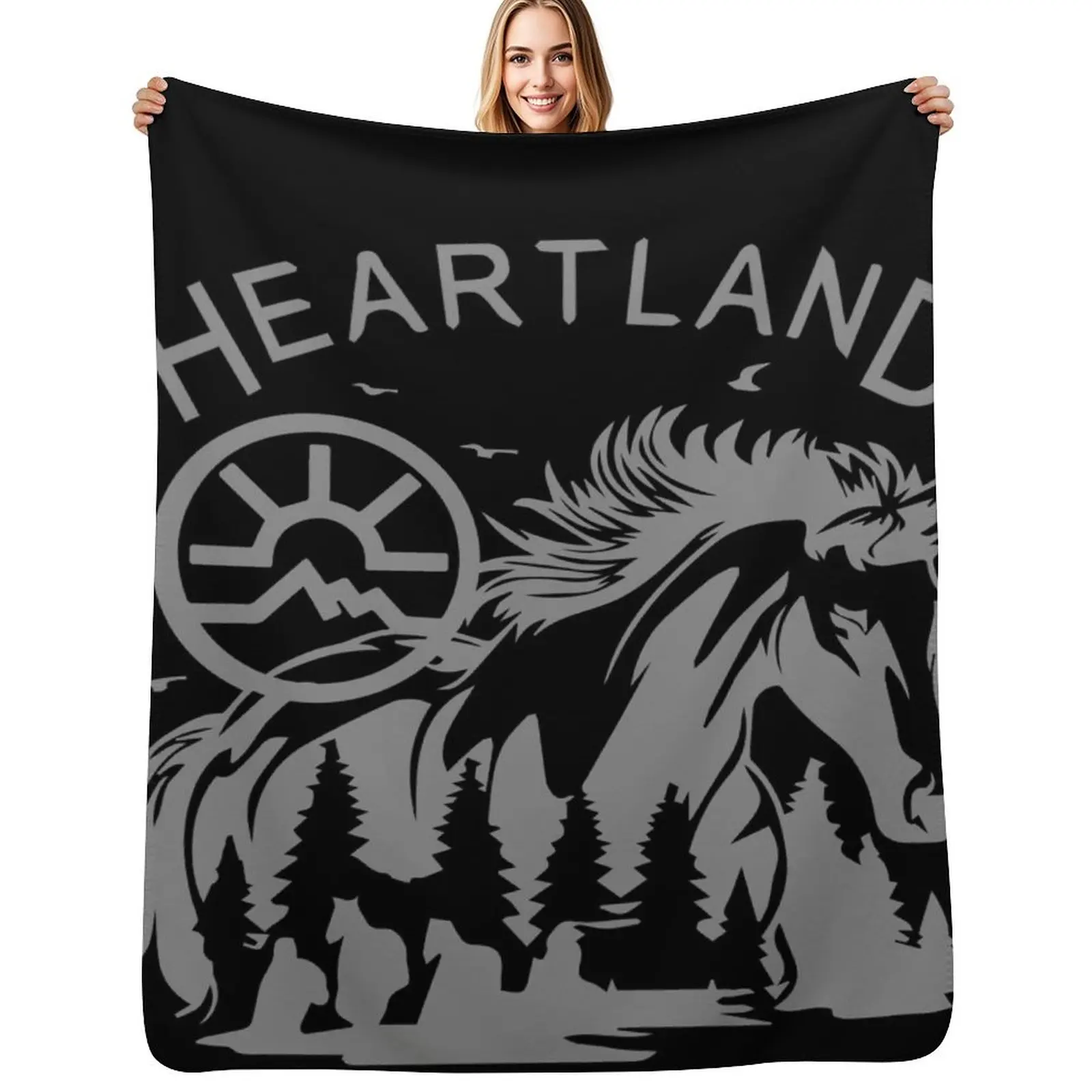 Heartland, Heartland Ranch , Horse Lover, farmer heartland, Heartland Retro Vintage, Ranch Lover, Horse Owner Throw Blanket