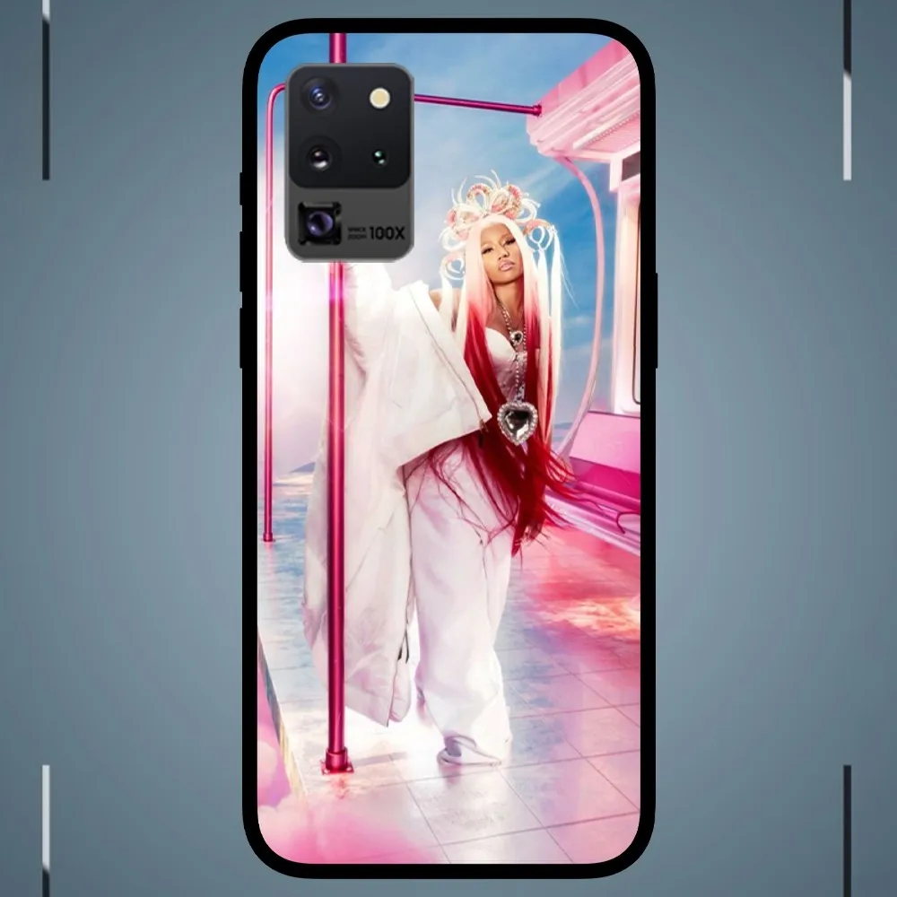 Singer Nicki Minaj  Phone Case For Samsung Galaxy S24 S23 S22 S21 S20 FE Note9 10 Plus Ultra Lite 5G Black Phone Case