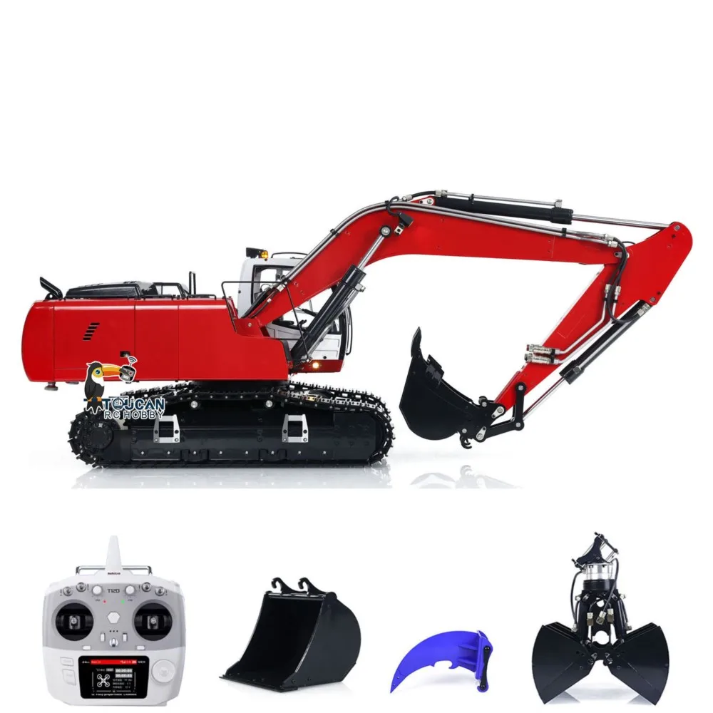 MTM Metal 1:14 RC Hydrauliczne Koparki Gąsienicowe 946 Pojazdy Budowlane Koparki Zdalnie Sterowane Zabawki dla Dorosłych TH22733