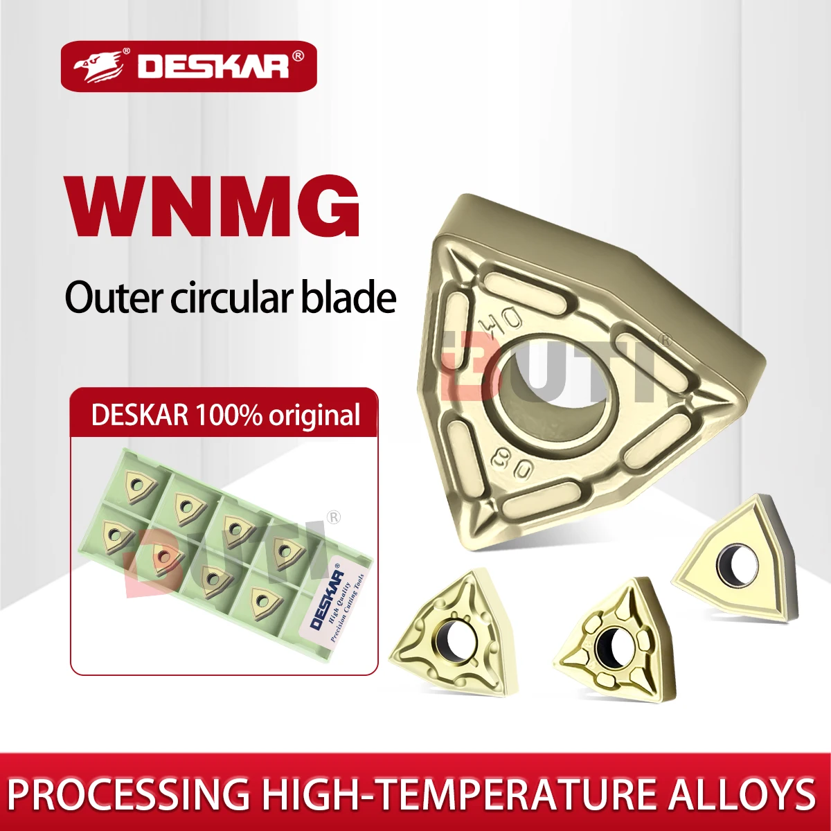 WNMG080404/WNMG080408-MQ MA MS LM LF6018J DESKAR 100% hoja de torno CNC Circular exterior Original serie WNMG cuchillas de acero inoxidable