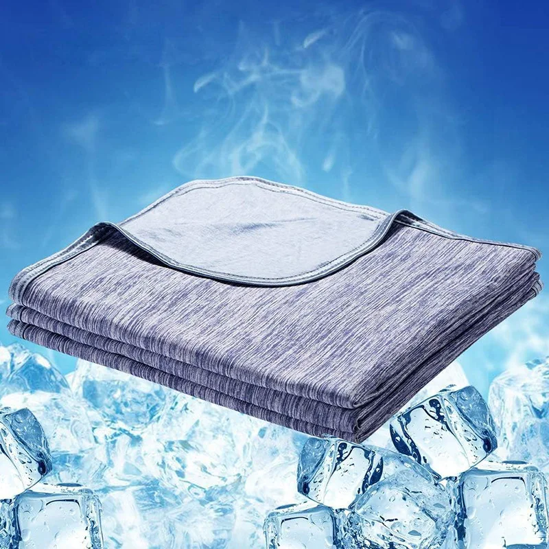 Cooling Blankets for Night, Lightweight Cooling Blanket for Bed Cotton, Cooling Blanket Double Side Used Cool Blanket Cooling Fi