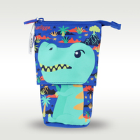 Australia Smiggle Original Children's Pencil Case Boys Clutch Bag Blue Green Dinosaur Retractable Pencil Holder Kawaii Stationer