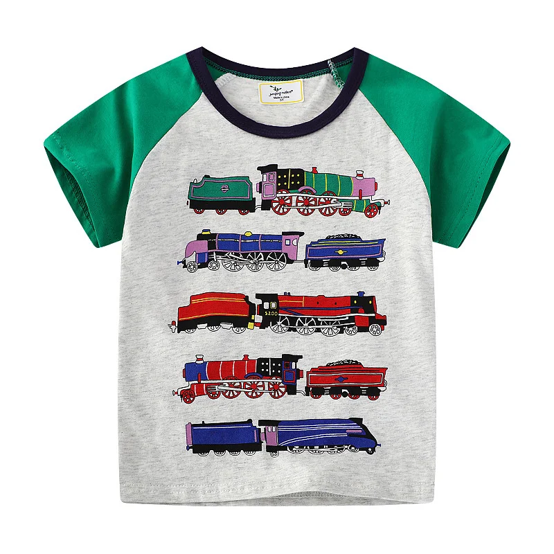 

Jumping Meters 2-7T Cotton Tees New Arrival Boys T Shirts For Summer Cars Toddler Kids Tees Baby Tops Clothes
