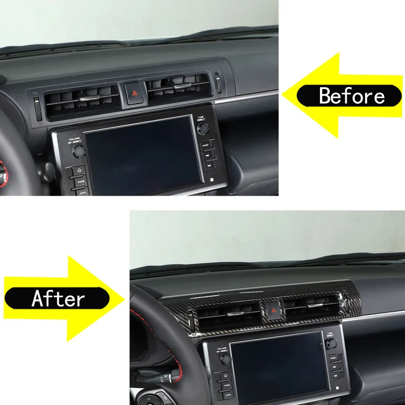 For Toyota 86/Subaru BRZ 22+ models central control air outlet frame Car interior decoration sticker ABS carbon fiber pattern LH