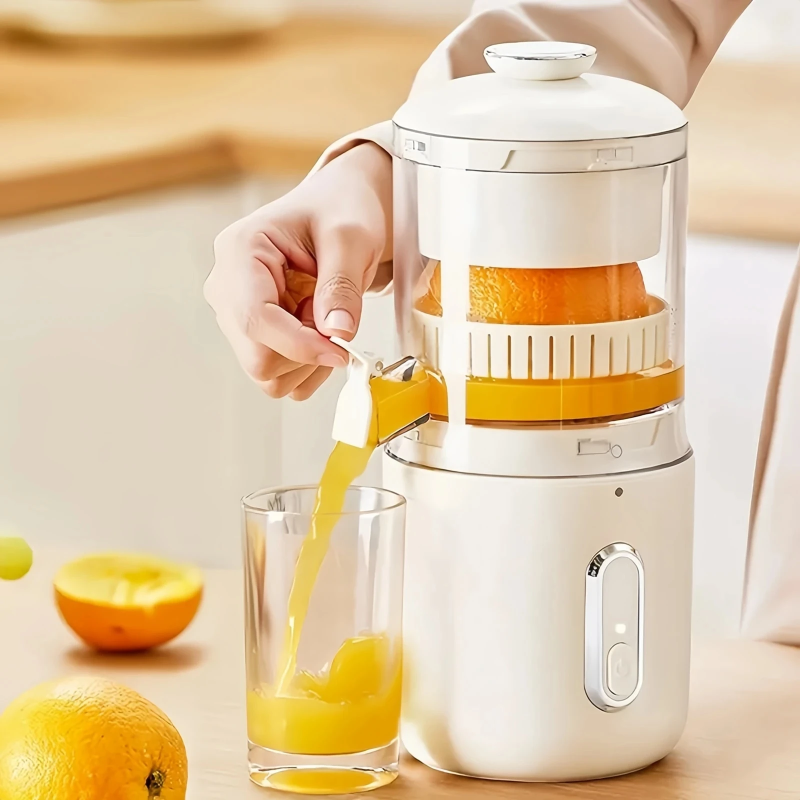 Juicer Household Convenient Orange Squeezer Slow Juicer Machine USB Charge Juice Separator