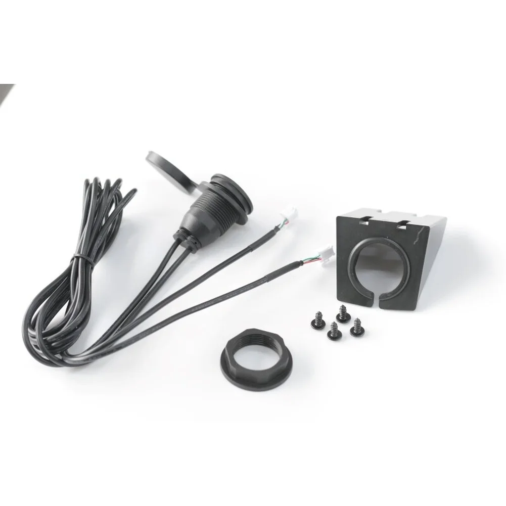Car Dash Mount Dual USB Port Panel Interface Extension 150cm Cable Waterproof Interface Adapter For RV Motorcycle Audio System