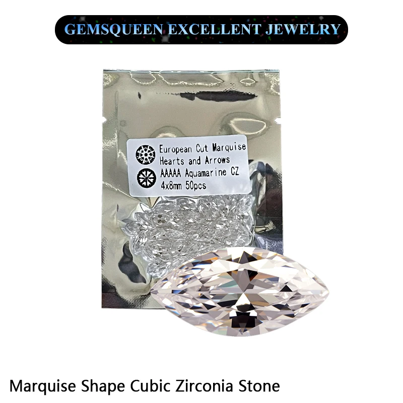 

50/100 PCS 5A Marquise Shape Cubic Zirconia Stone 1.5*3mm 2*4mm 2.5*5mm 3*6mm White Cubic Zirconia Stone Synthetic Gems For DIY