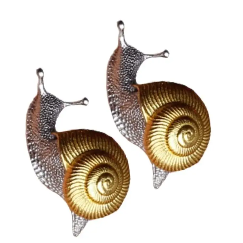 Modern Alloy Snail Earrings Fashionable and Stylish Ear Studs for Parties Dates view 6